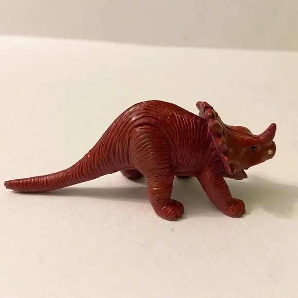 Vintage Mix Lot 3 Dinosaur Figures  Styracosaurus Trex Triceratops Toys - Picture 7 of 11